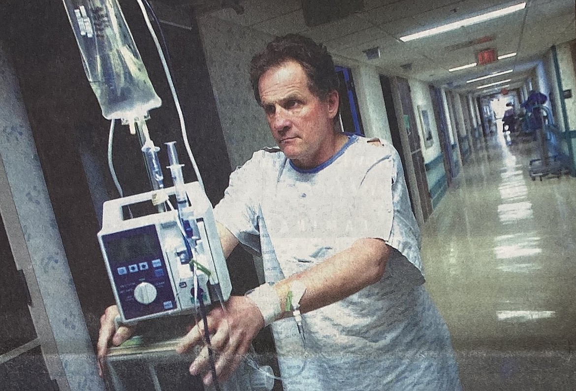 Paul Burke, Hagadone Newspapers advertising director, after his kidney removal at Sacred Heart Medical Center.