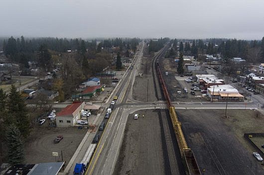 The Idaho Transportation Department is widening State Highway 53 and replacing existing sidewalks in Rathdrum to improve safety and mobility for drivers and pedestrians