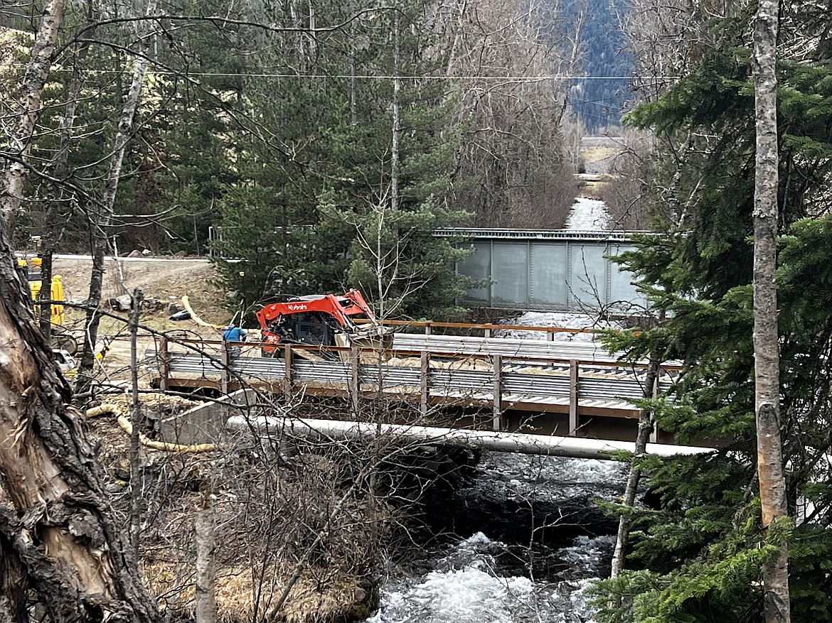 Work is ongoing on Country Club Road where a full bridge replacement is underway.