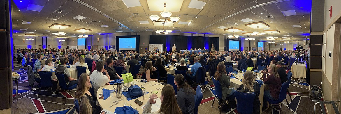 MARK NELKE/Press
Nearly 1,000 people attended the North Idaho Sports Banquet on Saturday night at The Coeur d'Alene Resort.