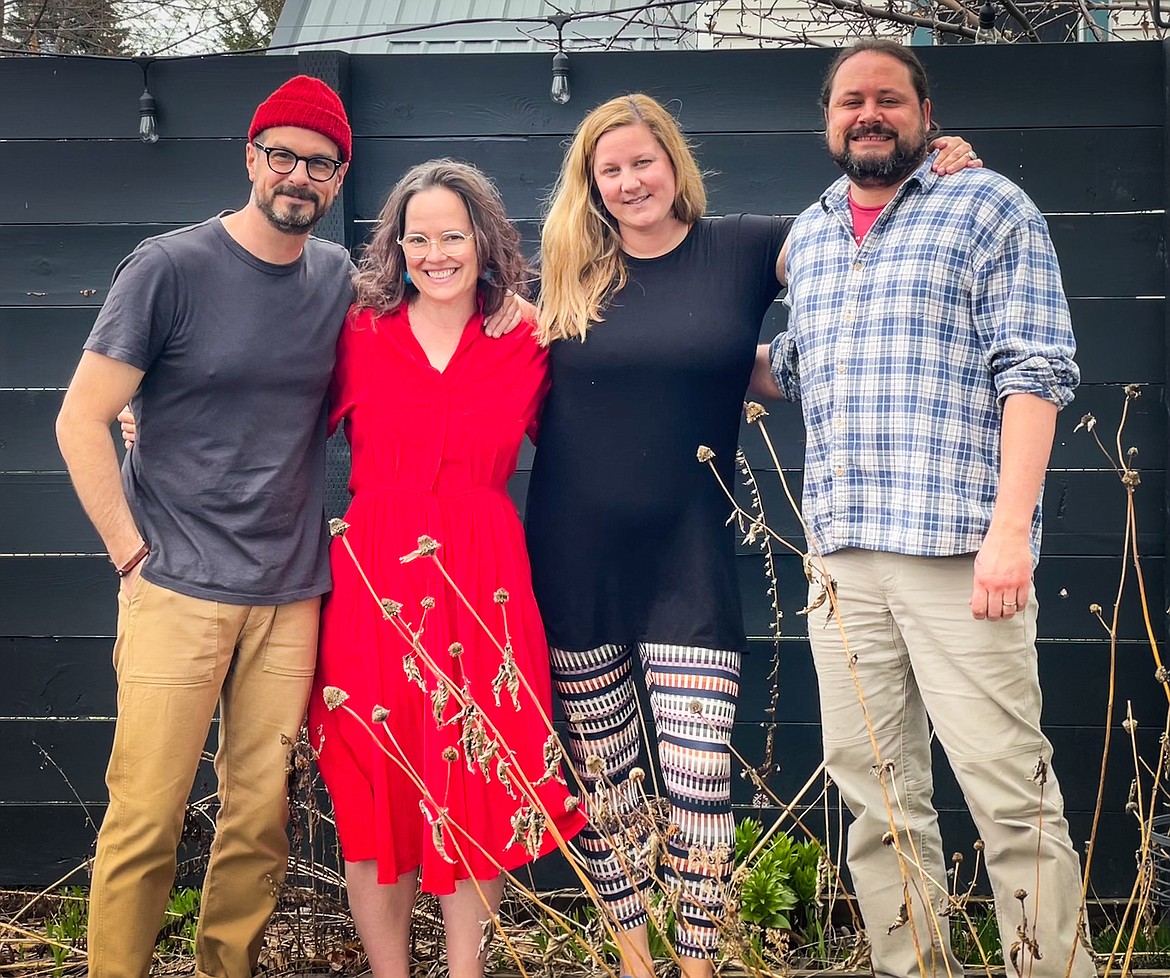 Flathead-based band Tin Finley includes Kirk Cornelius, Annette Strean-Cornelius, and Polson natives Kati O'Toole and Eric Hogenson. They perform original tunes April 20 at the Theatre on the Lake in Polson.