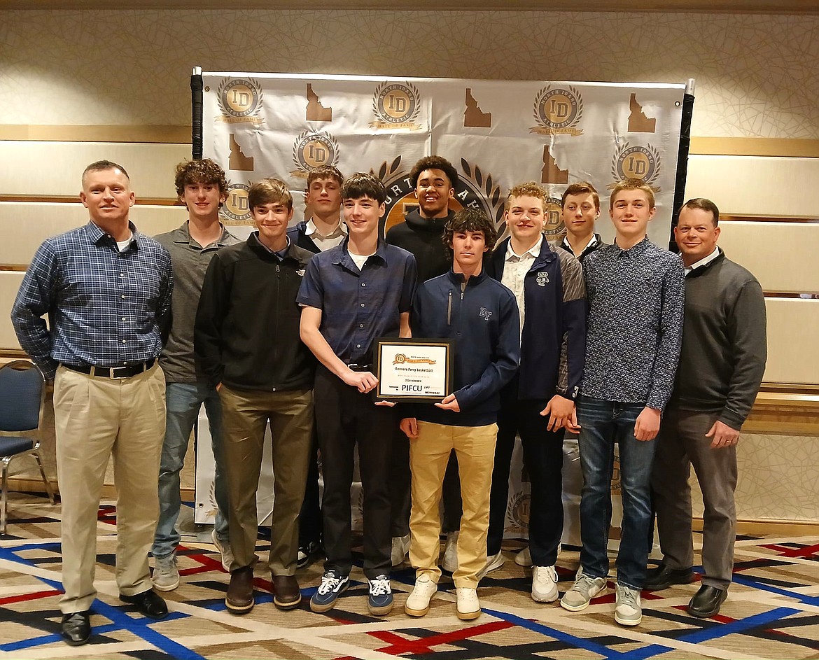 Bonners Ferry boys basketball team and coaches are named the 3A-1A co-boys team of the year at the 62nd North Idaho Sports Banquet.