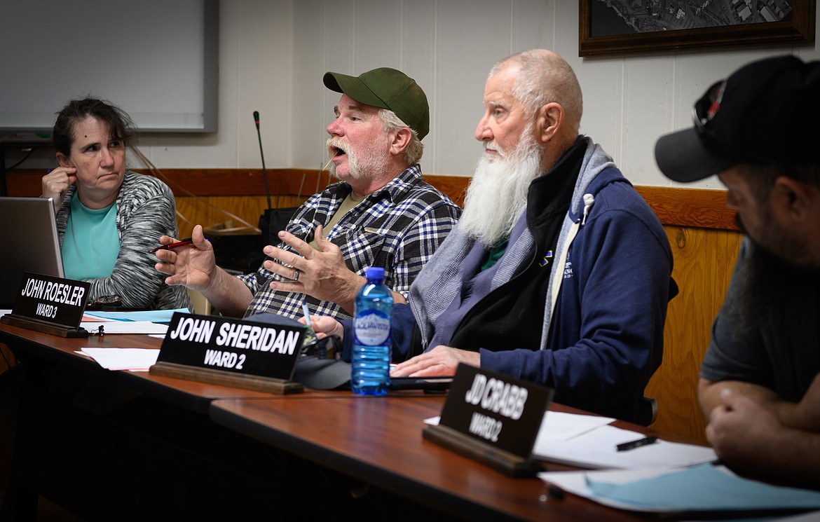 Plains Councilor John Roesler comments during a discussion about whether the city should request a road levy. (Tracy Scott/Valley Press)