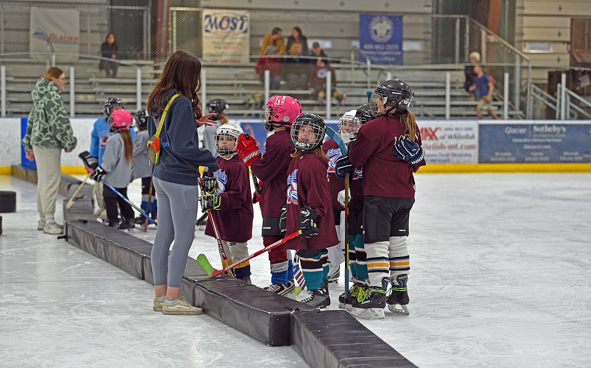 The Glacier Avalanche girls hockey program hosted its annual girls Jamboree last weekend at the Stumptown Ice Den. (Julie Engler/Whitefish Pilot)