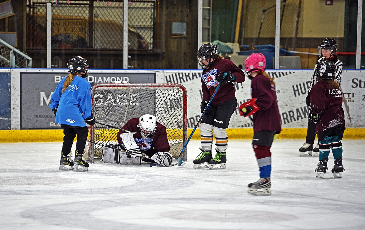 The Glacier Avalanche girls hockey program hosted its annual girls Jamboree last weekend at the Stumptown Ice Den. (Julie Engler/Whitefish Pilot)