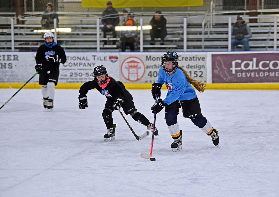 The Glacier Avalanche girls hockey program hosted its annual girls Jamboree last weekend at the Stumptown Ice Den. (Julie Engler/Whitefish Pilot)