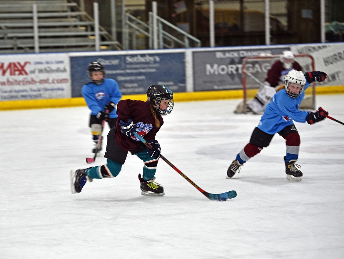 The Glacier Avalanche girls hockey program hosted its annual girls Jamboree last weekend at the Stumptown Ice Den. (Julie Engler/Whitefish Pilot)