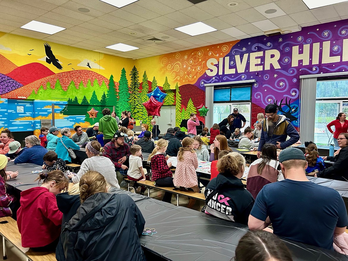 Silver Hills Elementary School PTO coordinated with ArtCoLab to create a large and colorful mural in the cafeteria. 
The PTO has been raising funds for this project for two plus years. Originally, it was only going to be one wall but through successful fundraising, the group was able to expand the original plan by raising $6,500.