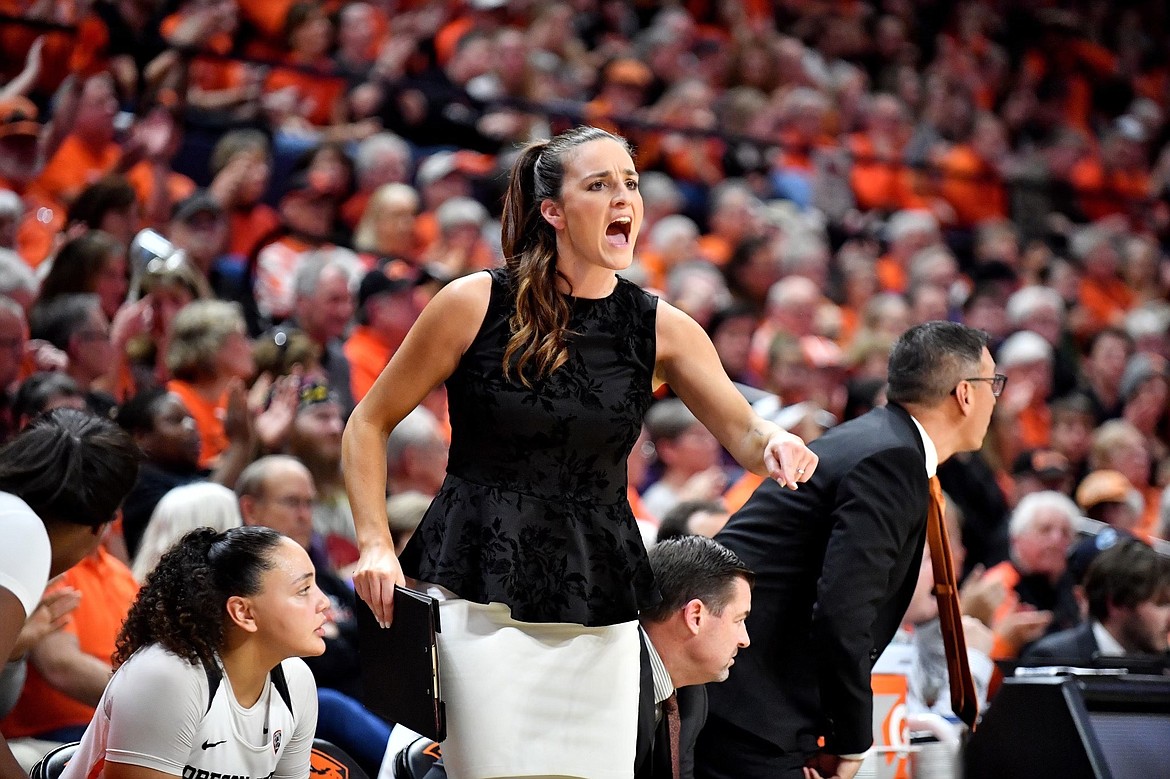 Courtesy Oregon State Athletics
Katie (Baker) Faulkner was an assistant coach for Oregon State women's basketball from 2016-21.