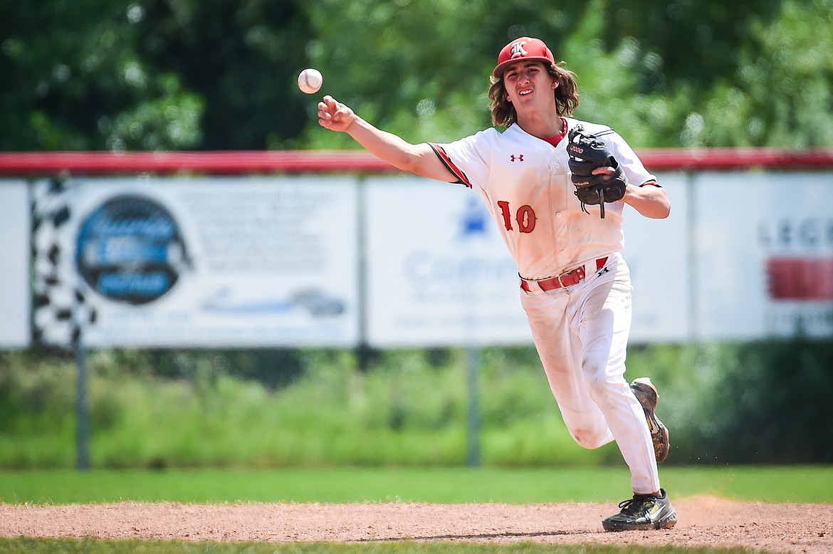 OSTYN BRENNAN played the infield for the 2023 Kalispell AA Lakers, but will be back behind the plate this season. (Casey Kreider/Daily Inter Lake)