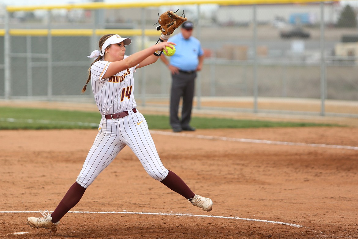 Moses Lake junior Paige Richardson pitched all five innings against Walla Walla on Friday, striking out five batters and surrendering six hits.
