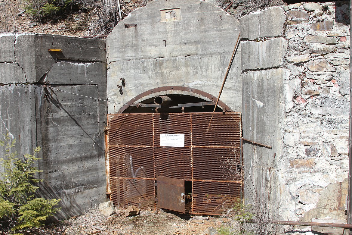 A gated-off portal for the Tamarack Mine near Gem. The mine has been passed through several companies but is currently under the authority of Hecla.