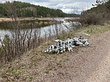 Trash dumped at Safe Harbor Marsh