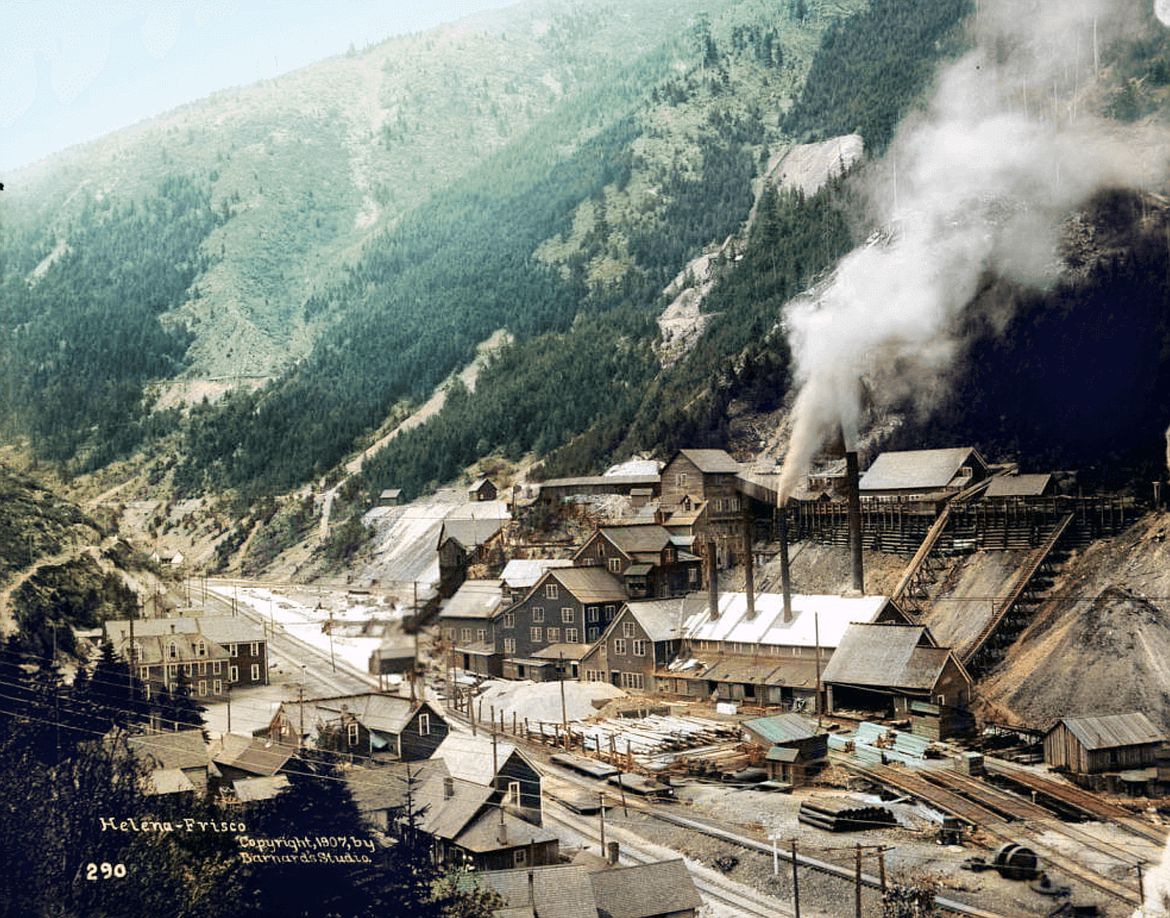 A colored image of the Frisco Mine Mill.