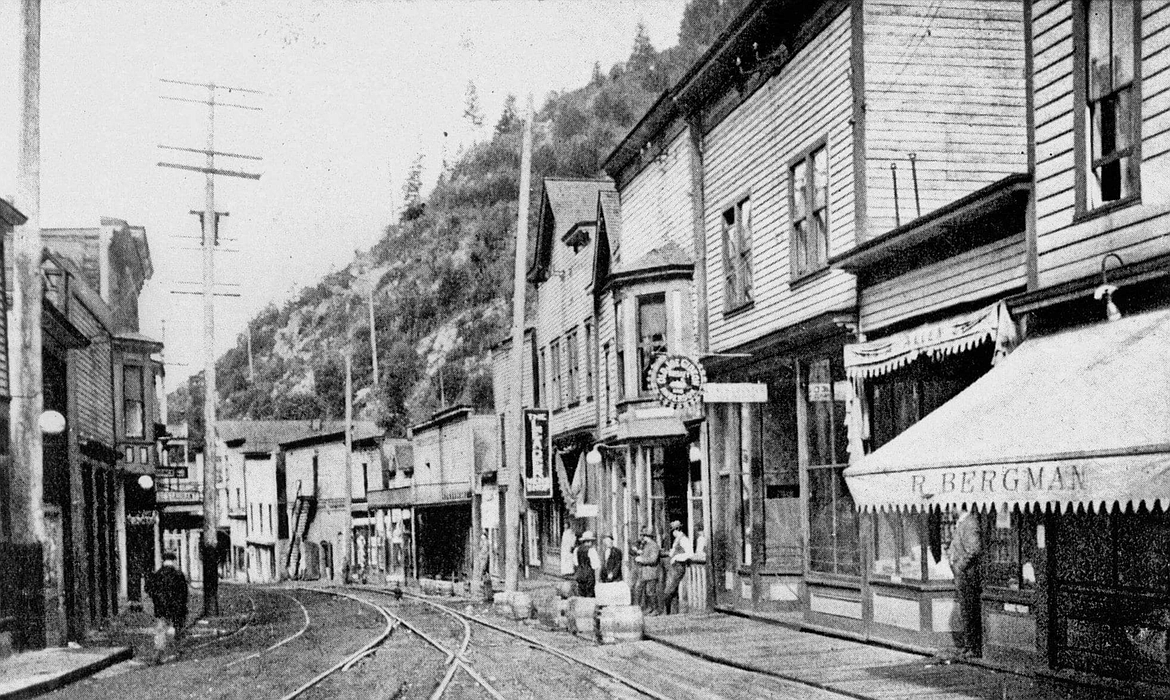 The streets of Burke were narrow and busy during its heyday.