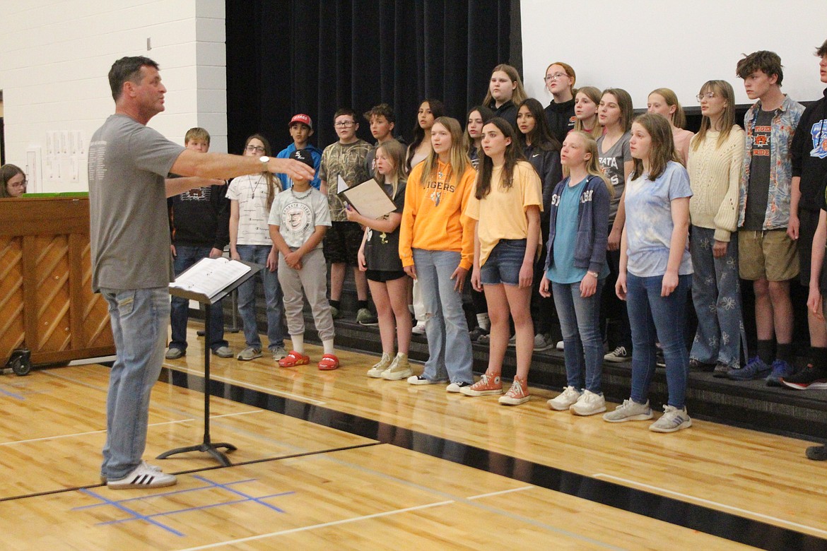 The Ephrata Middle School choir performs during the open house at EMS Monday.