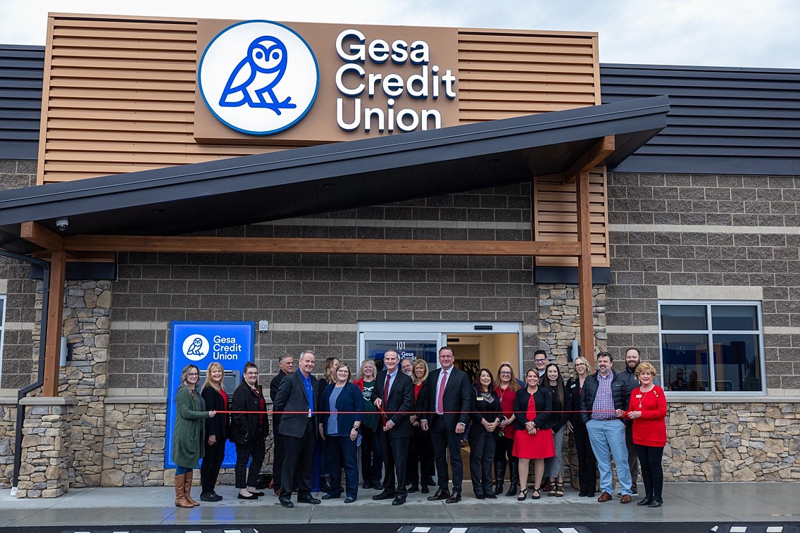 The Post Falls Chamber of Commerce Ambassadors welcome GESA Credit Union located at 317 S. Beck Road, Post Falls. The credit union started in 1953 by a group of Hanford Atomic Works employees and now has 260,000 members with this new location being the first in the state of Idaho.