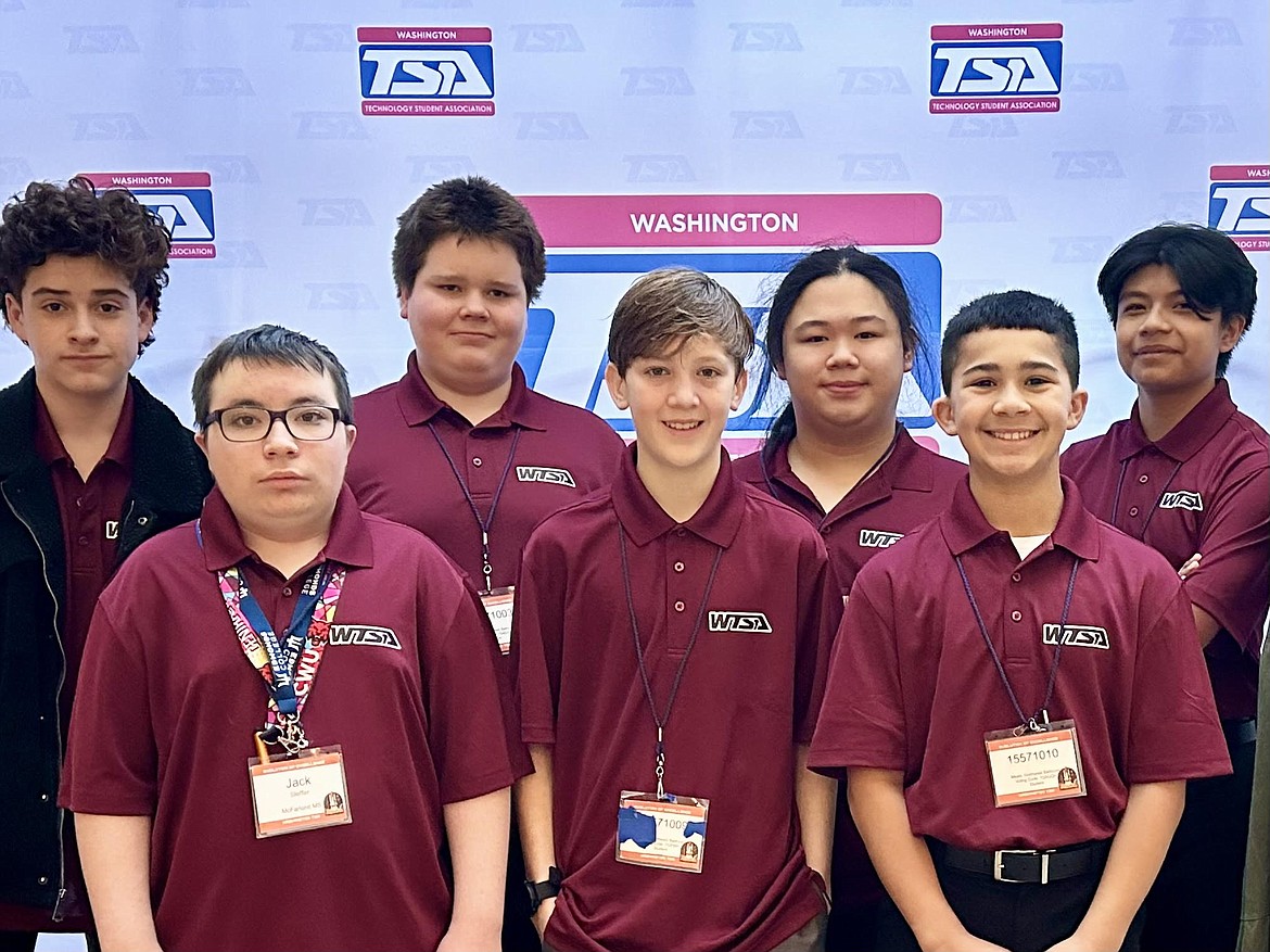 The McFarland Middle School Technology Student Association team, pictured, took 4th place in the Washington State Technology Student Association state competition in mid-March, and are now hoping to raise enough funds to send the team to the national competition in Orlando, Florida.