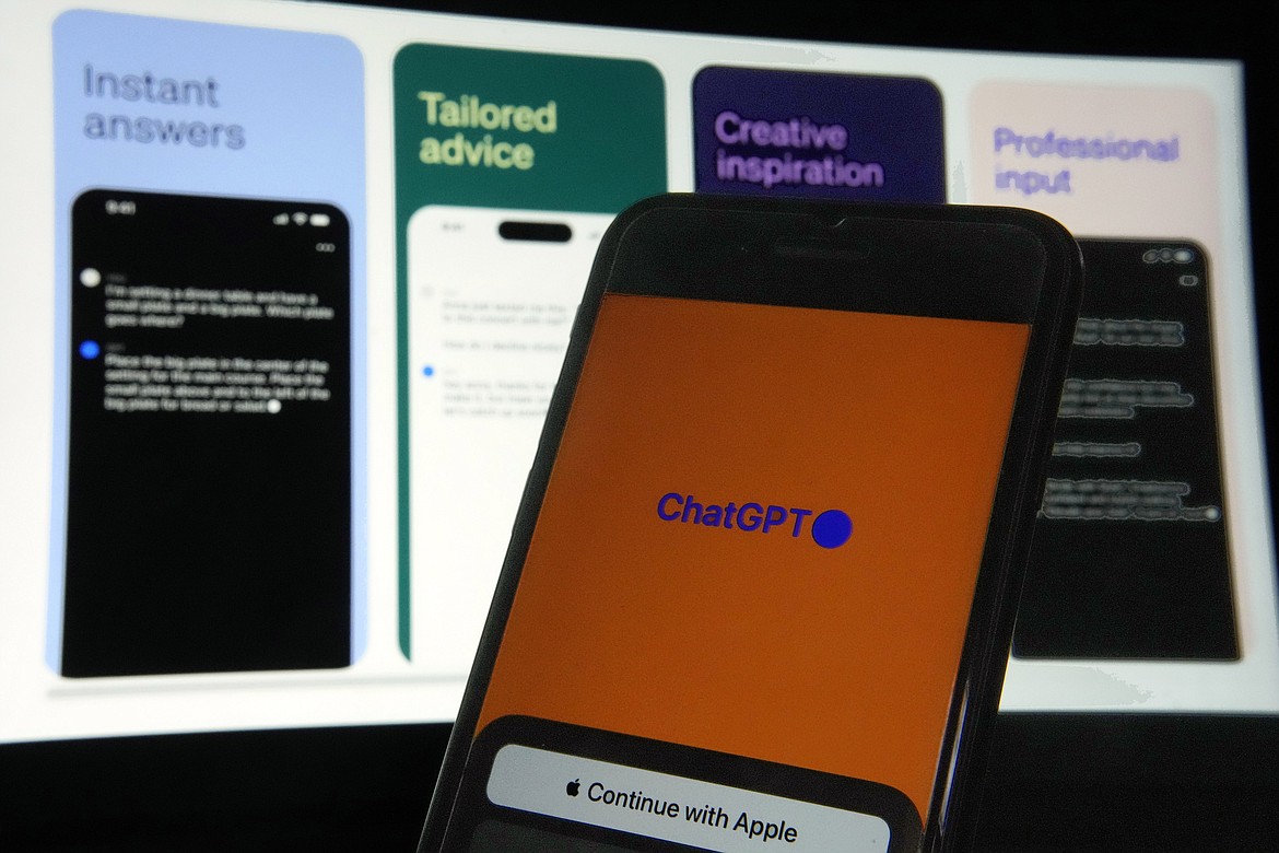 OpenAI's ChatGPT app is displayed on an iPhone in New York, May 18, 2023.