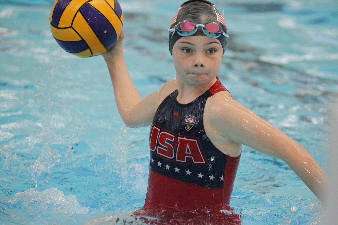 JASON ELLIOTT/Press
Charlie Lindsay, a student at Fernan STEM Academy, practices during a North Idaho Water Polo Club team practice at the Kroc Center in Coeur d'Alene on Wednesday. Lindsay, 11, was selected to the age 11-13-year-old U.S. Olympic Development Program team earlier this month.