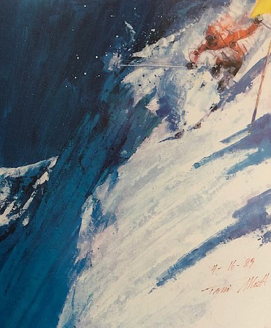 A 1939 painting of the Inferno Race, signed by Toni Matt. (Richard Matt)