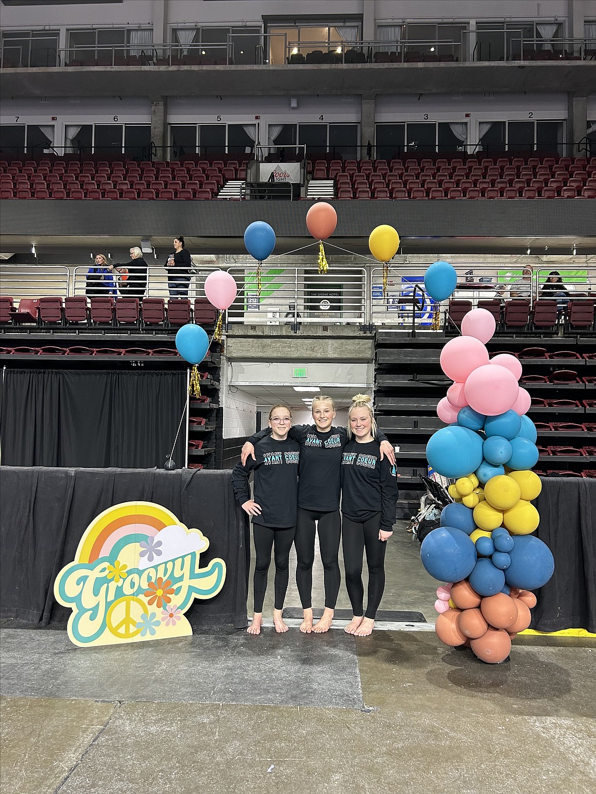 Courtesy photo
Avant Coeur Gymnastics Xcel Golds at the recent Region 2 Regional Championships in Boise. From left are Lily Kramer, Liliana Olind and Allie Scott.