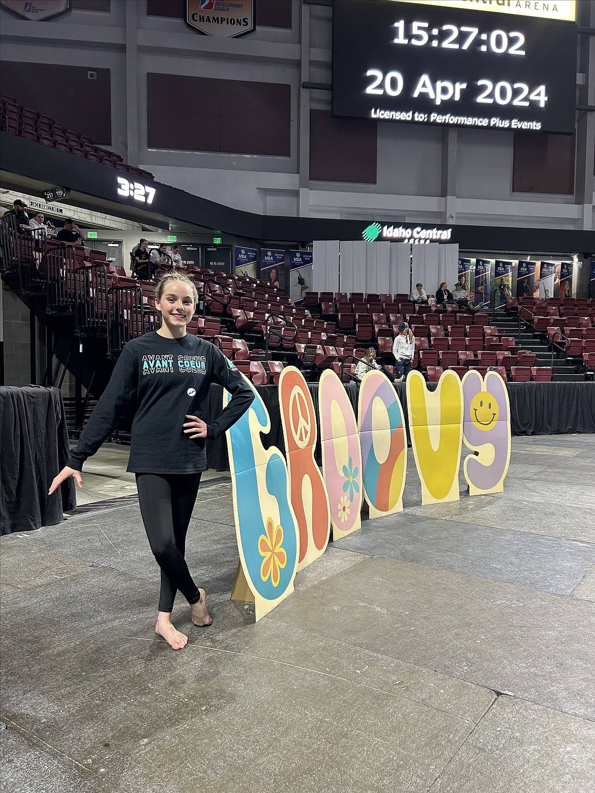 Courtesy photo
Avant Coeur Gymnastics Xcel Platinum Elika Anderson at the recent Region 2 Regional Championships in Boise.
