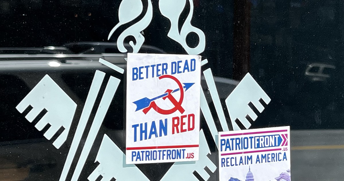 Patriot Front members cited for illegal stickering in Wallace Coeur d