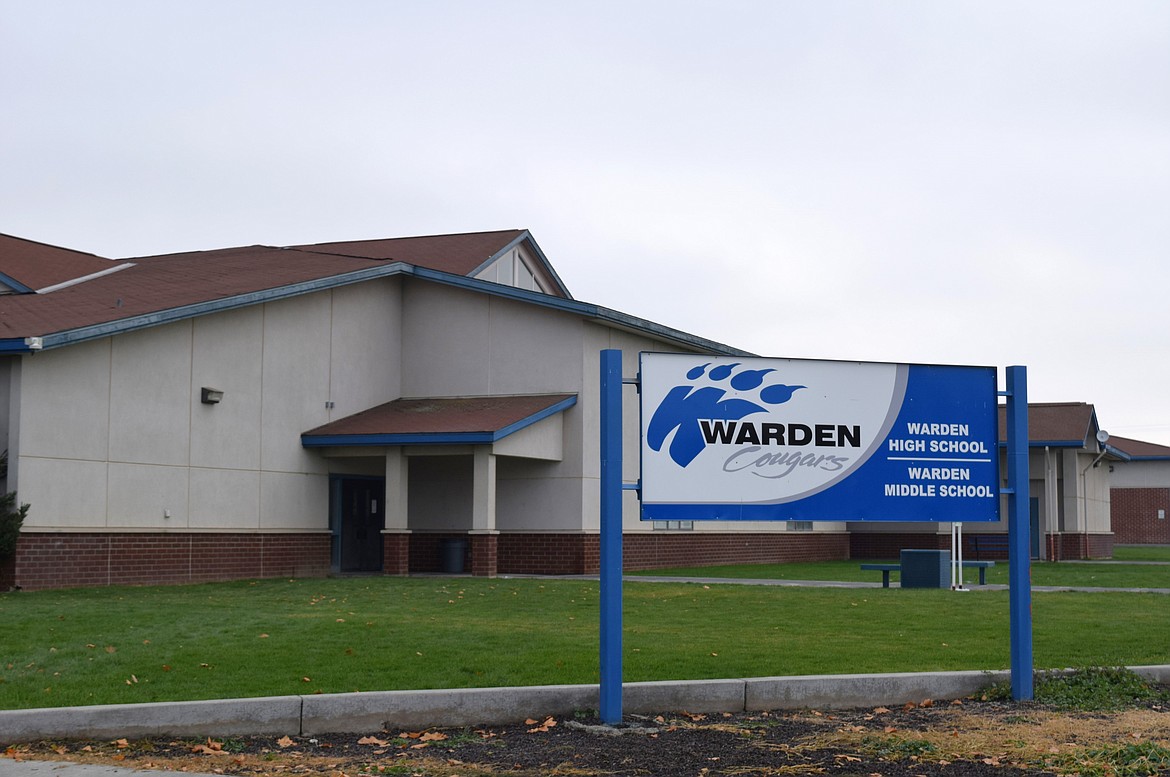 Exterior of Warden High School, which will be hosting the first of two annual blood drives April 30 in a Vitilant Blood Center bus. The event is open to both students and the public, and advance appointments are encouraged.