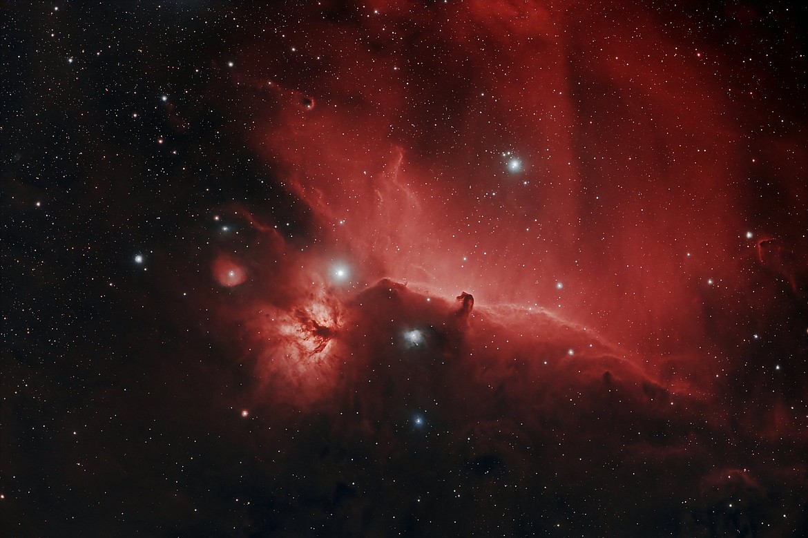 Astrophotographer Mike Brady will discuss how he gets images like this one of the Horsehead and Flame nebulae from thousands of light-years away at a presentation Thursday at the Moses Lake Civic Center.