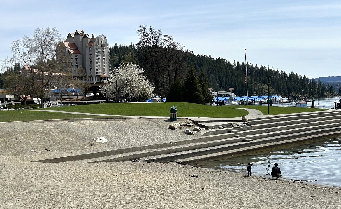 A view of Independence Point from the seawall at City Beach on Tuesday.