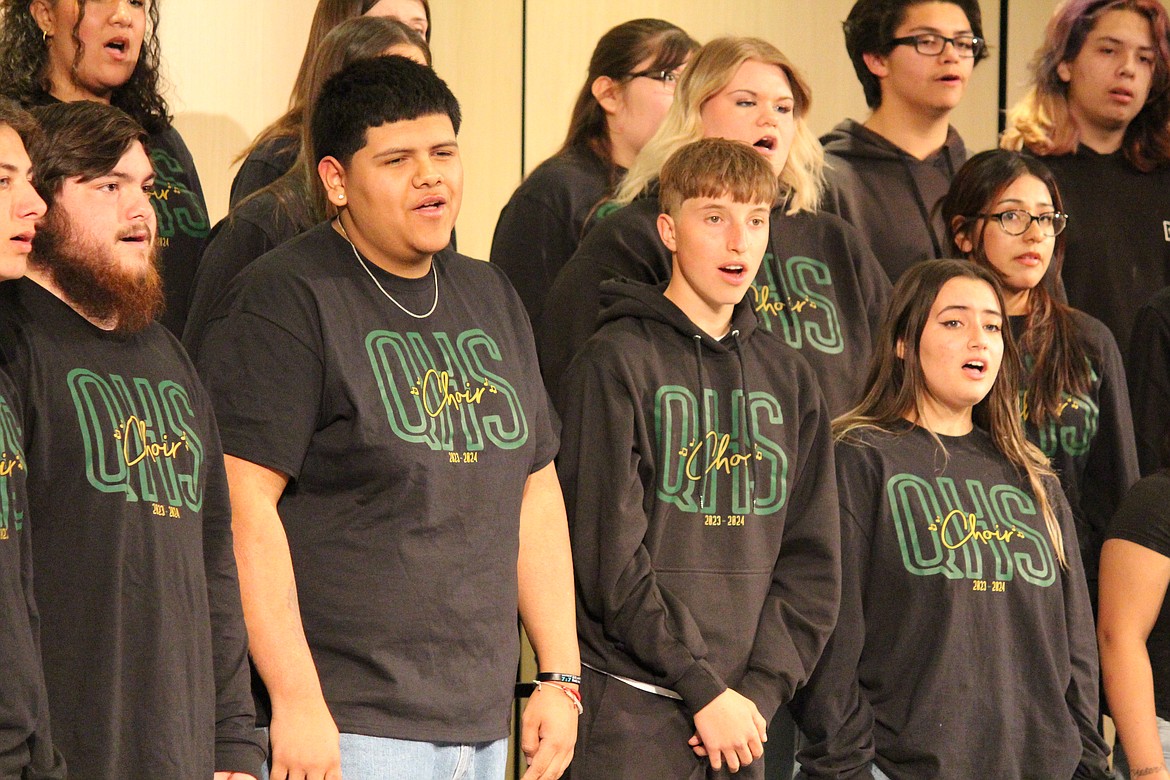 The Quincy High School choir performs during Arts Night.
