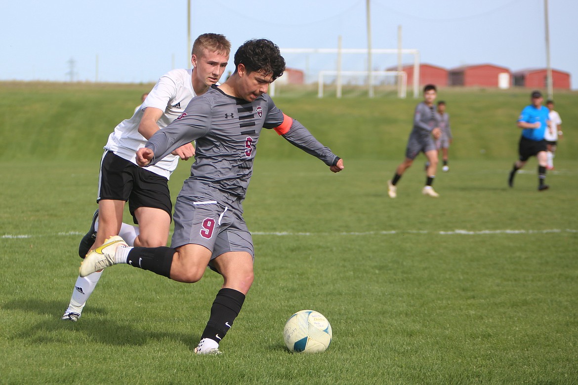 Wahluke senior Diego Olivares (9) scored the game’s lone goal on Tuesday, delivering a goal in the third minute against Royal.