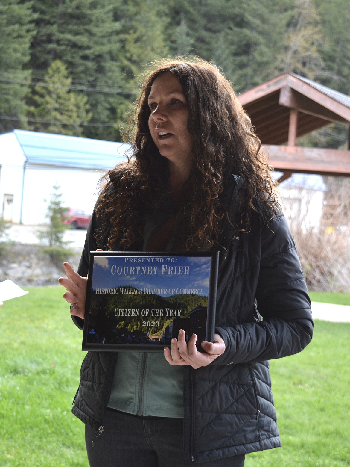 Courtney Frieh won the Citizen of the Year Award through the Wallace Chamber of Commerce for her extensive work on the Mountain Overlay District, which was recently approved by the Shoshone County Commissioners.