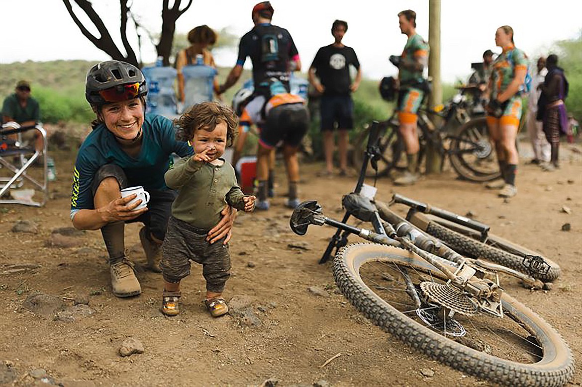 A scene from “Like Mother Like Daughter”, where Hannah Barnes who shares her life as a professional mountain bike rider and a mom passing on her love for the outdoors.
