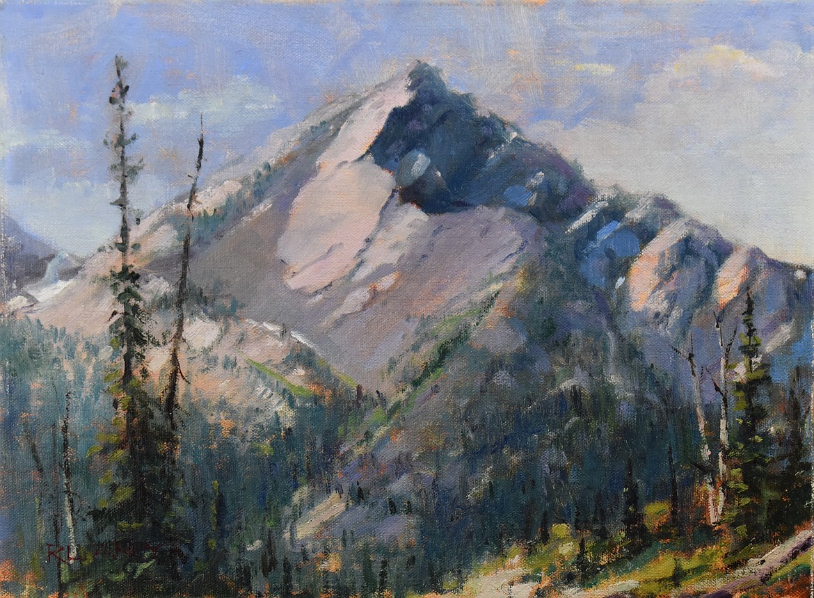 A painting completed by Rob Akey during his time at Pendant Cabin in the Bob Marshall Wilderness. (Photo courtesy of Rob Akey)