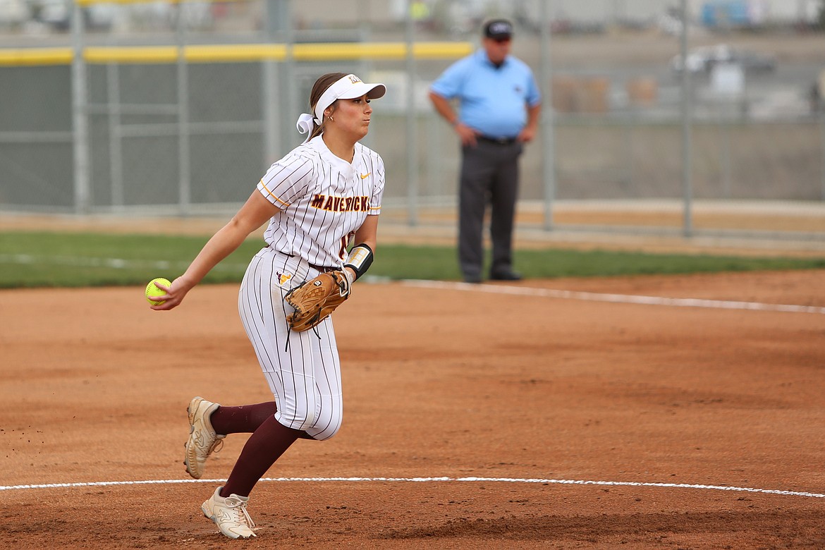 Pitcher Paige Richardson said the circle is where she belongs on the softball field.