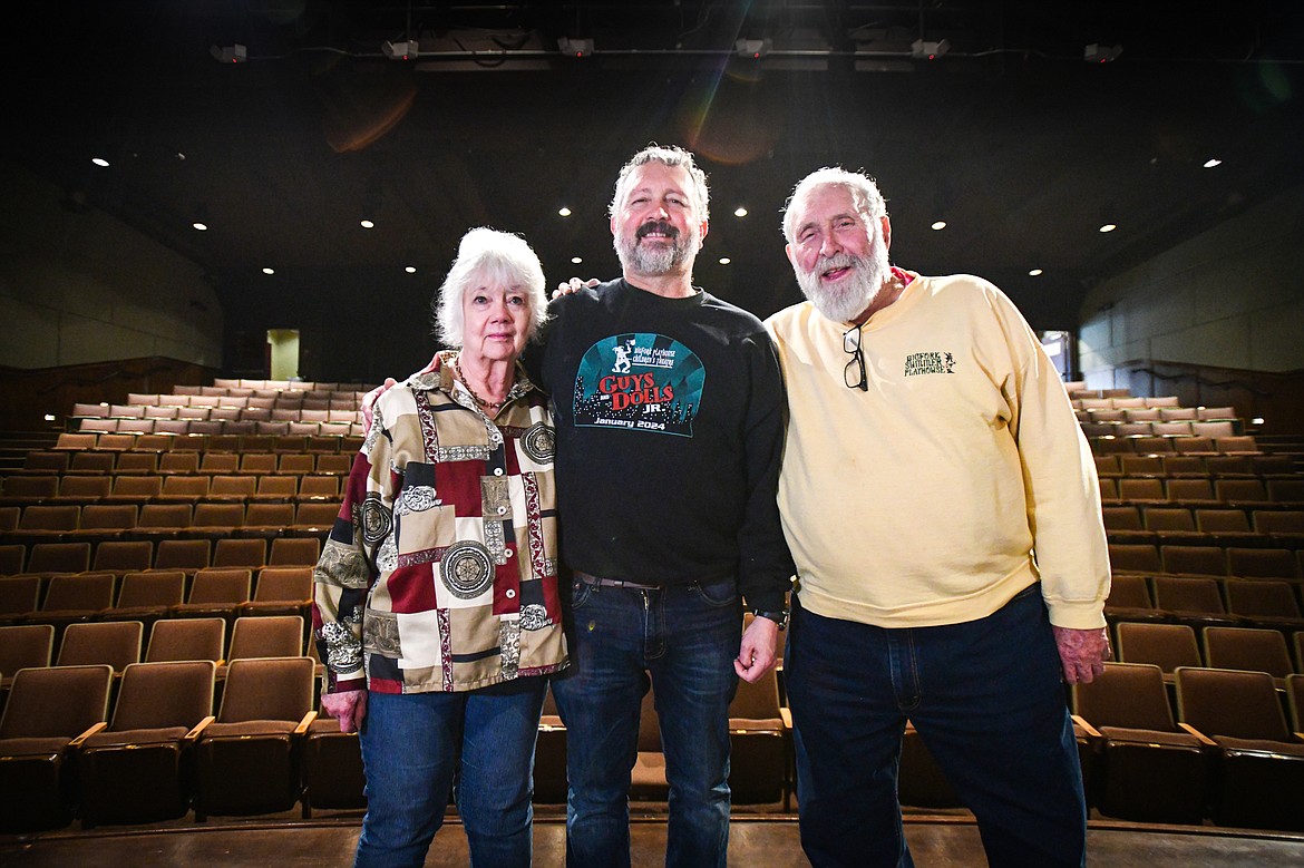 Jude, Brach and Don Thomson at the Bigfork Center for the Performing Arts on Friday, April 26. (Casey Kreider/Daily Inter Lake)