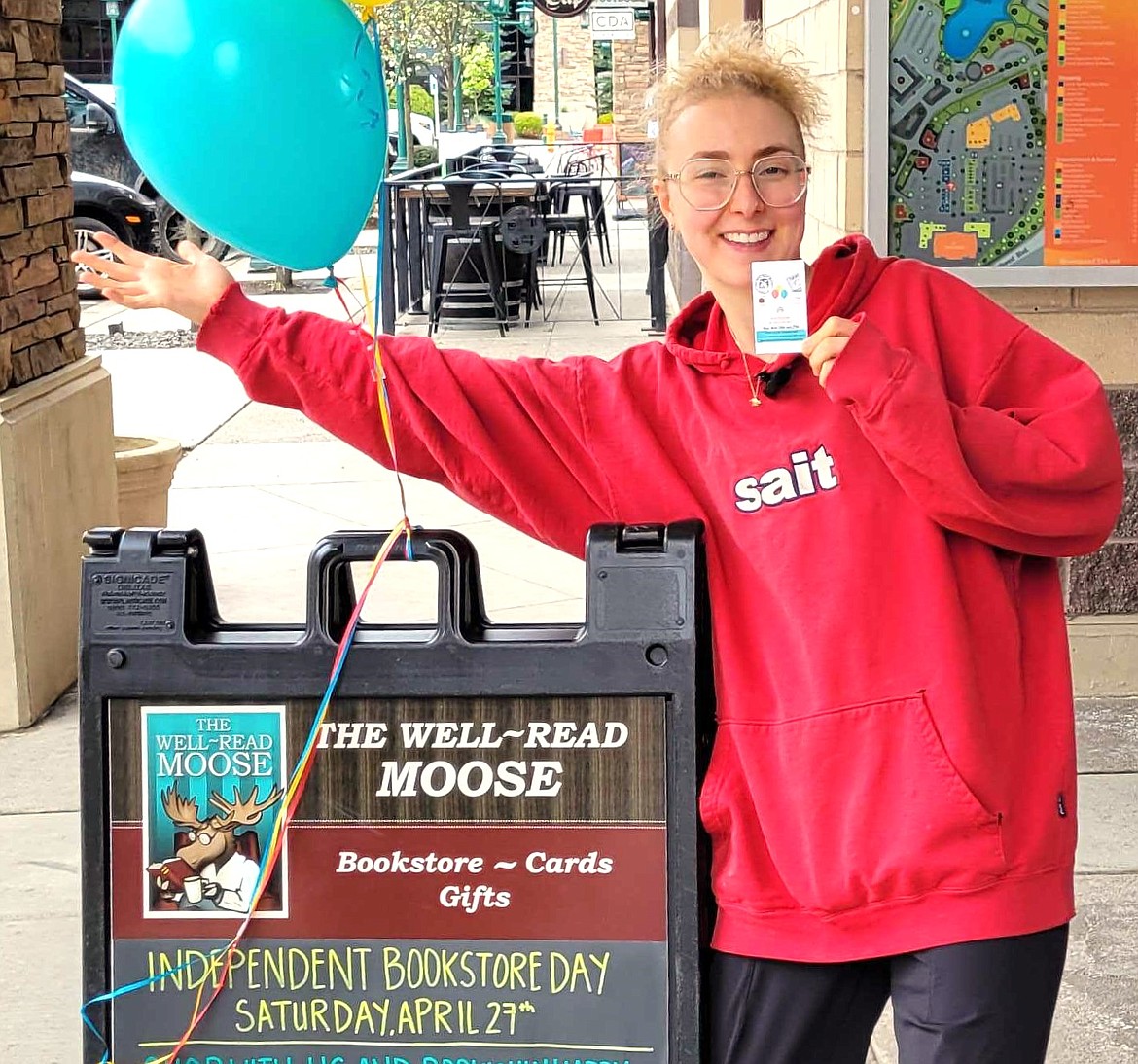 Anna Rose Carleton with the Well-Read Moose is ready to celebrate Independent Bookstore Day today.