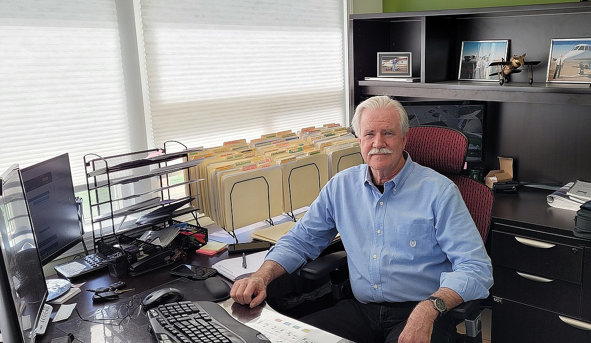 Port of Ephrata Executive Director David Lanman, shown here in his office at the port, said the port is working toward diversifying transportation options for its tenants by adding rail to the mix.