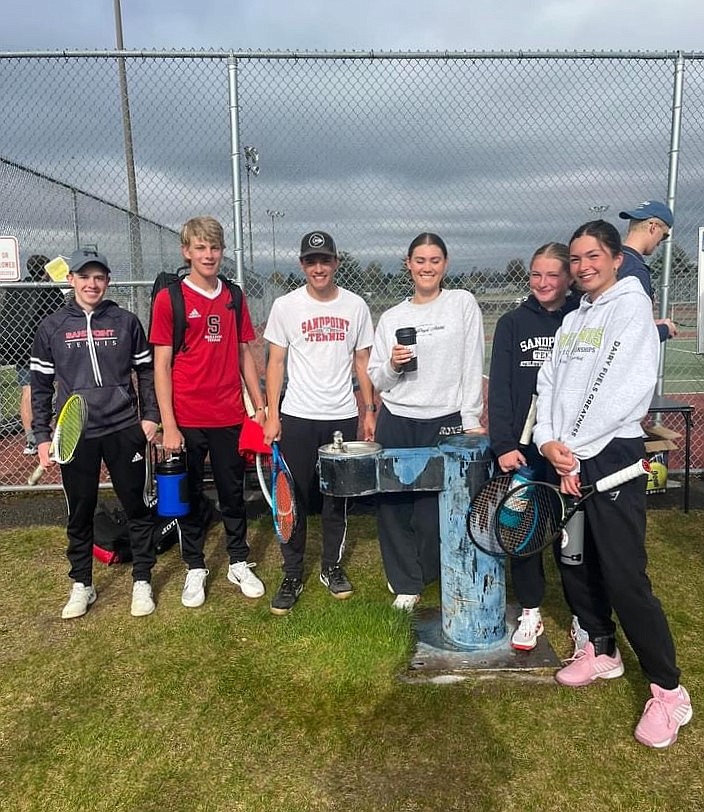 From left, Nathan Duke, Ethan Ballard, Colby Dyk, Elly Tutin, Aubrey Knowles, and Sydney Webb are all smiles after fighting their way through various consolation brackets this past weekend.