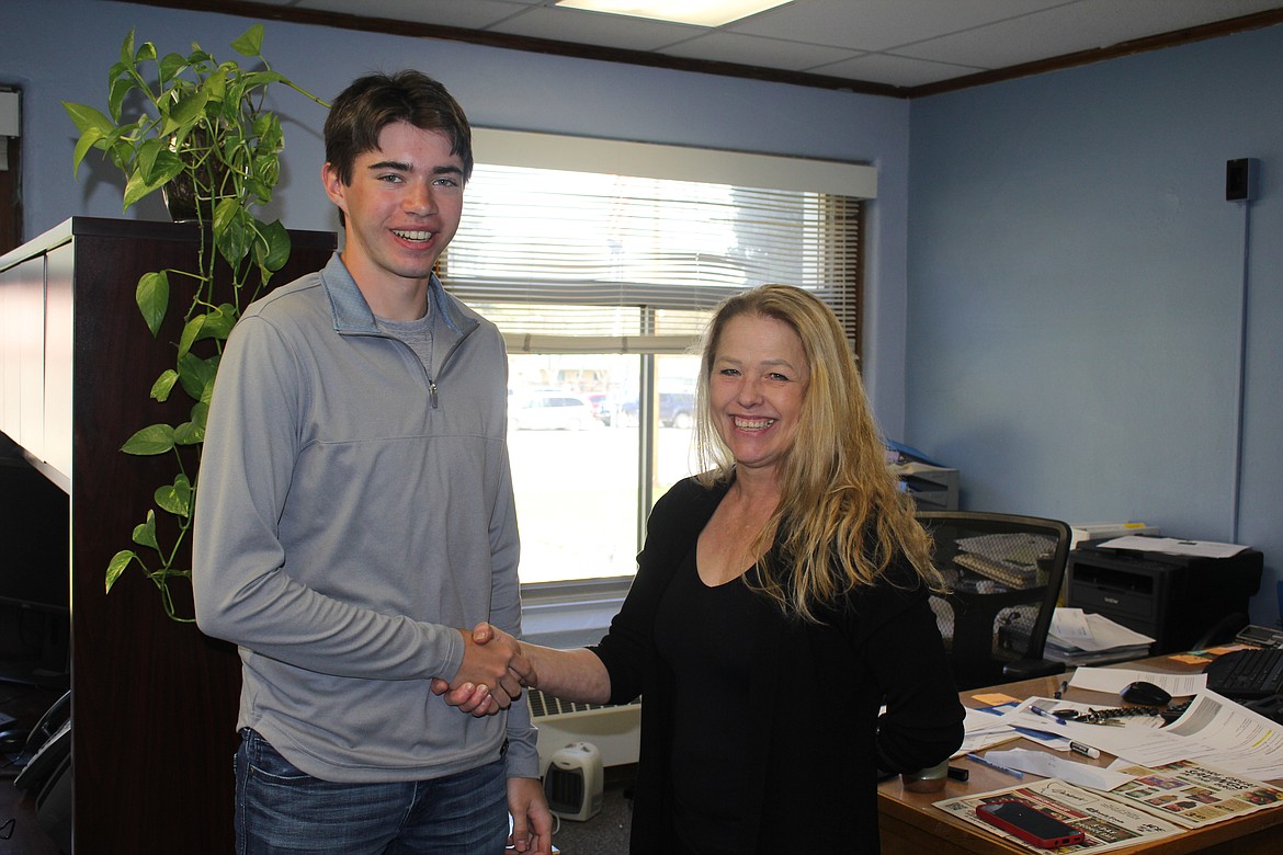 Jack Connolly is the recipient of the Gaylord Green Scholarship for the 2023-2024 school year. Merry Mueller, Mineral County Treasurer and Secretary of Schools, is the administrator of the grant which is awarded on a business plan that would fit the character of the county. Gaylord Green graduated from St, Regis High School and invented the Global Positioning System. (Monte Turner/Mineral Independent)