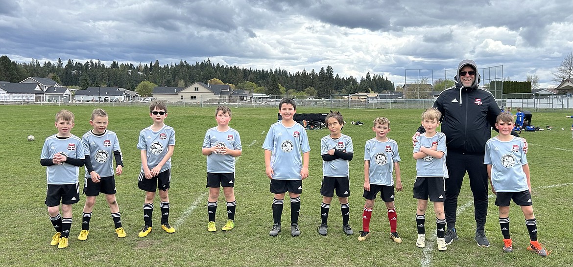Courtesy photo
The Timbers North FC 15 boys Black soccer team defeated WE Surf White McCabe on Sunday 5-4, with goals scored by Case Schwarz, Chase Baune, Flynn Bundy (2) and Henry Hermance. From left are Bode Hebener, Flynn Bundy, Case Schwarz, Griffin Storey, Trent Fierro, William Bookholtz, Chase Baune, Henry Hermance, coach Robin Bundy and Harvey Granier.