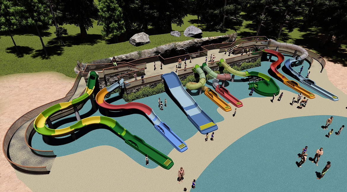 A rendering of the kid slides that are being built as a part of the new Emerald Forest at Silverwood's Boulder Beach. Silverwood will be open weekends starting Saturday.