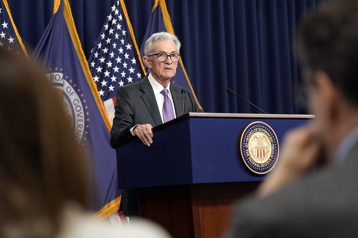 Federal Reserve Board chair Jerome Powell speaks during a news conference at the Federal Reserve in Washington, March 20, 2024. The Federal Reserve wraps up its two-day policy meeting Wednesday, May 1, 2024. Most analysts expect that the central bank will leave its benchmark borrowing rate alone for the sixth straight meeting. (AP Photo/Susan Walsh, File)