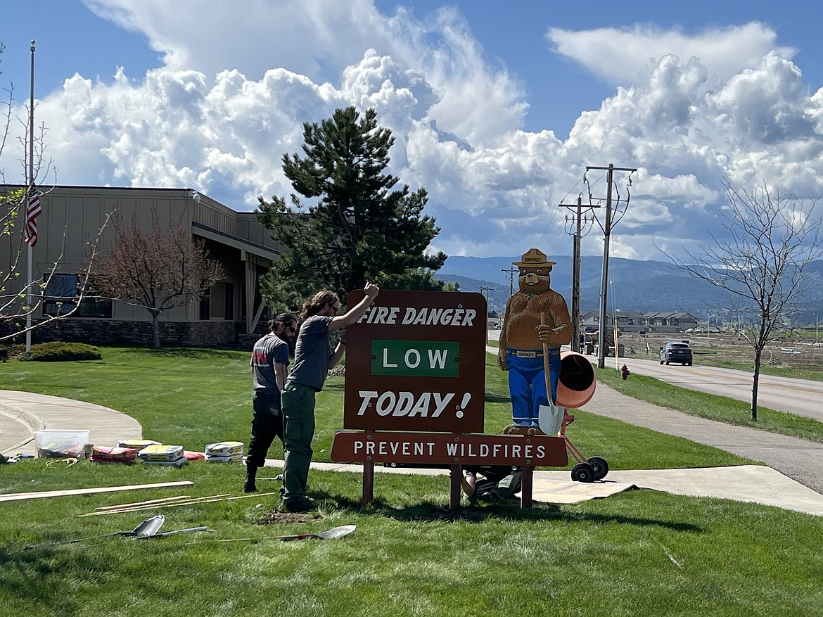 Smokey Bear at Tally Lake Ranger District. (Photo courtesy of the Forest Service)