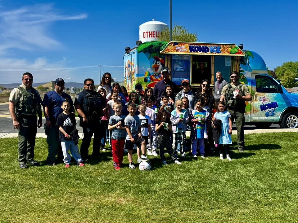 The Adams County Sheriff’s Office, along with other emergency services, attended the Scootney Springs Elementary School PTA First Responder event Thursday, with outdoor activities and treats from Kona Ice.