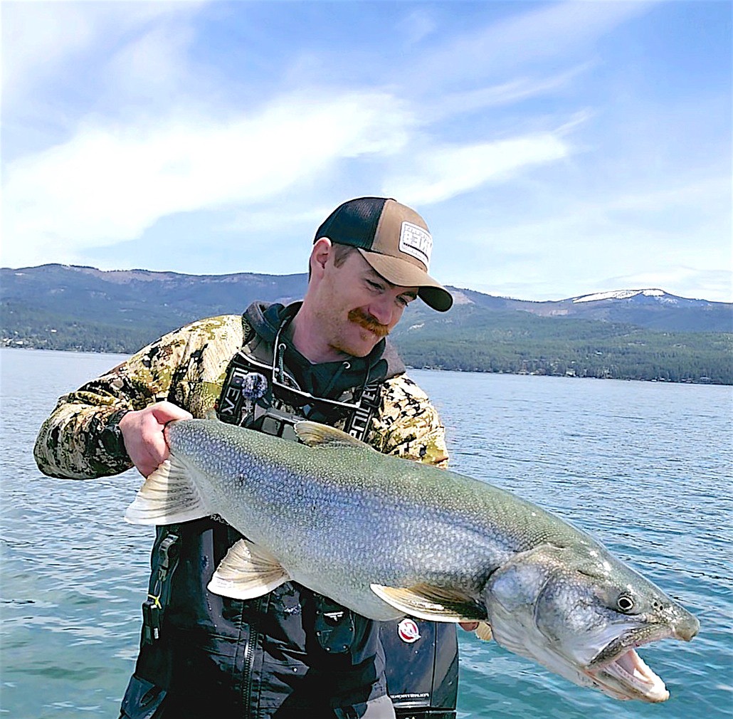 Cole Williams shows off the big mack he caught last weekend during Mack Days on Flathead Lake. (Courtesy photo)