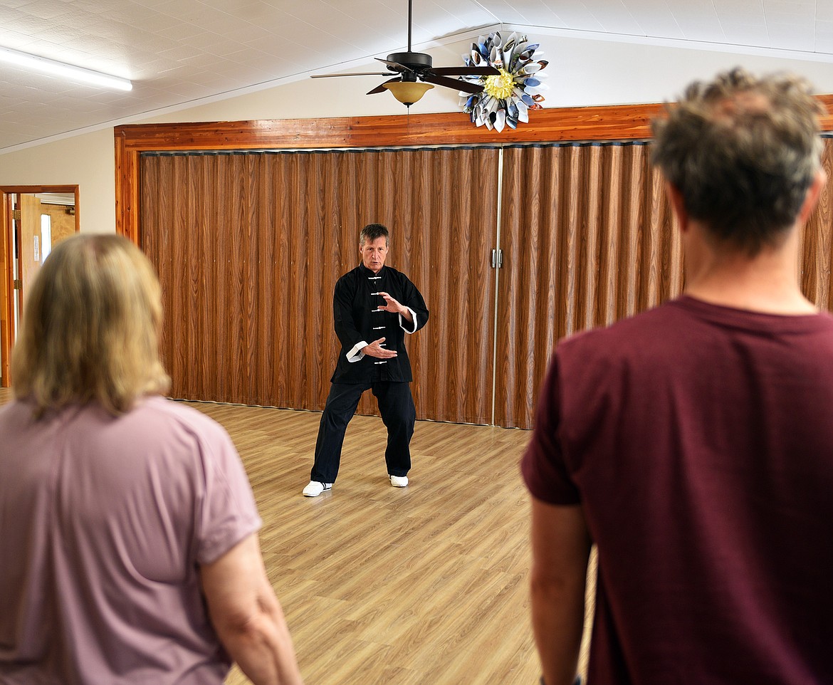 Andy Hamer instructs the Tai Chi class at the Whitefish Community Center. (Julie Engler/Whitefish Pilot)