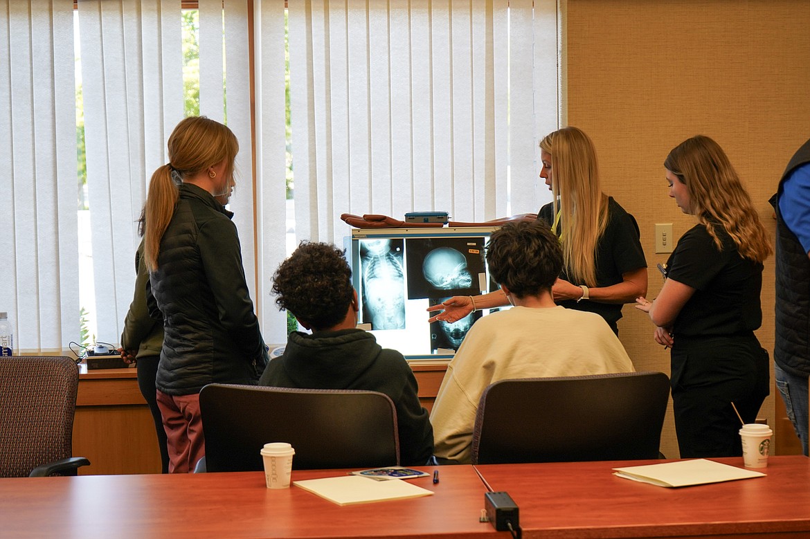 Students attending the day-long series of workshops last Friday were able to consider a variety of health care careers, including radiologic technologist.